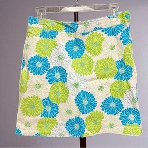 EP Pro Size 6 Blue Green Floral Skort Golf Tennis Activewear